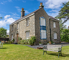 Taldreath building with blue skies in the background